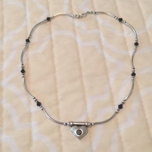 Sterling silver heart necklace